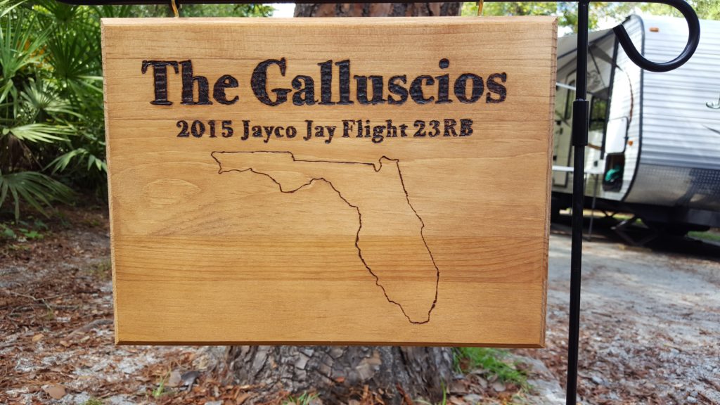 Galluscio Campsite Marker Crooked River State Park